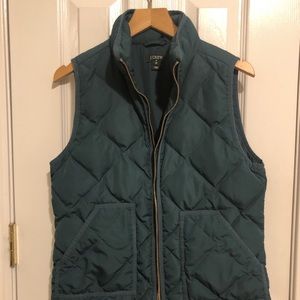 Jcrew puffy vest forrest green